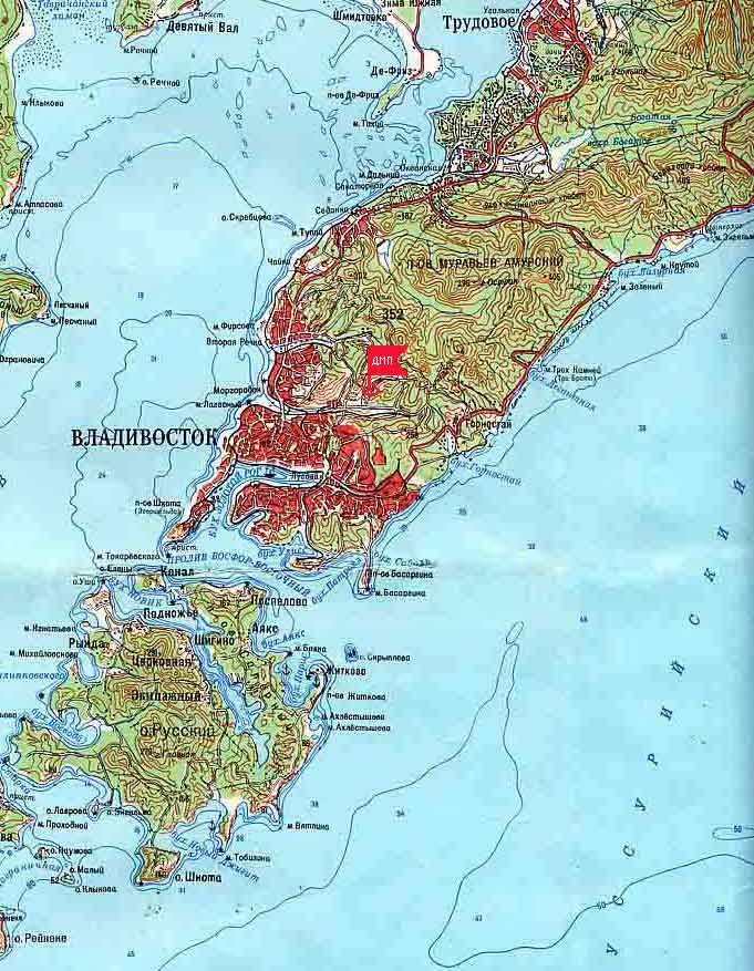 Карта россии где владивосток